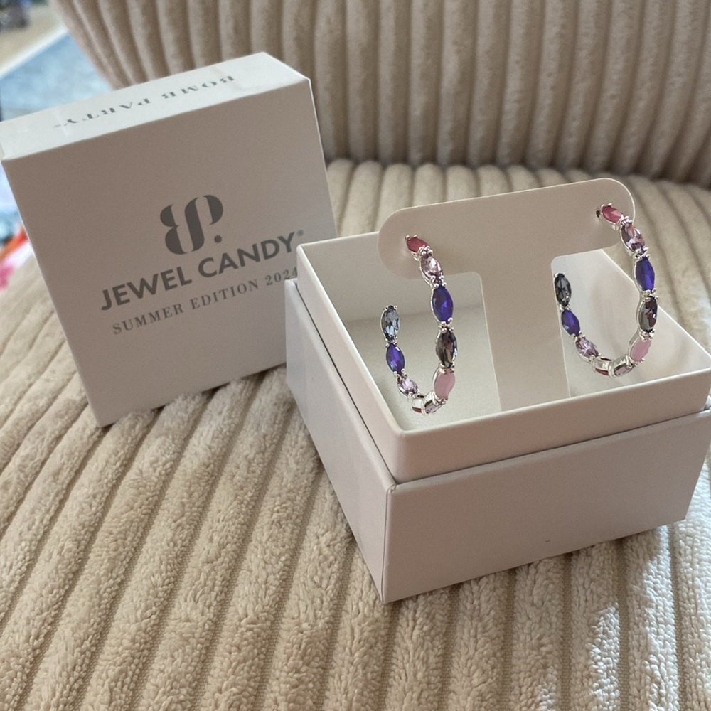 Bomb Party Jewel Candy Hoops Bubblegum Berry